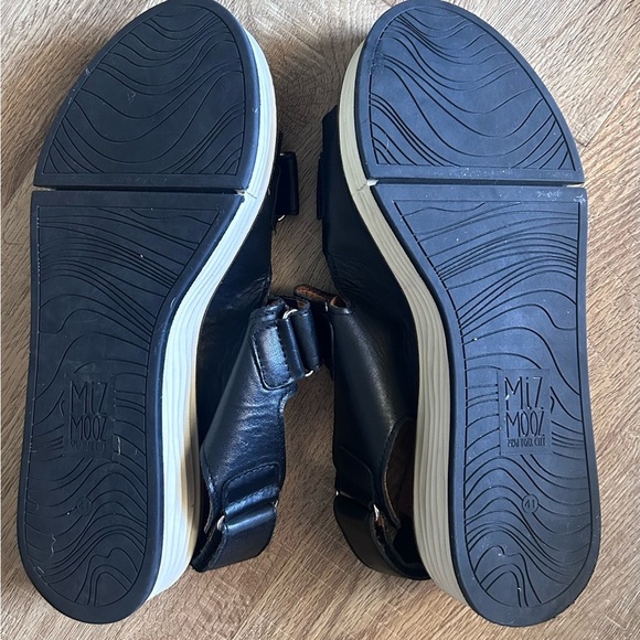 Miz Mooz Leather Adjustable Sport Sandals Violetta Black Size 41 - Picture 8 of 10